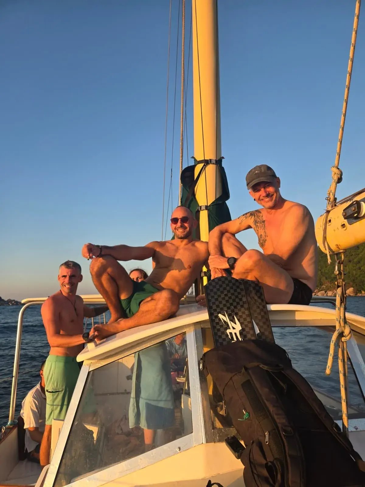 Freedivers and snorkelers during an Orenda ocean adventure near Koh Tao