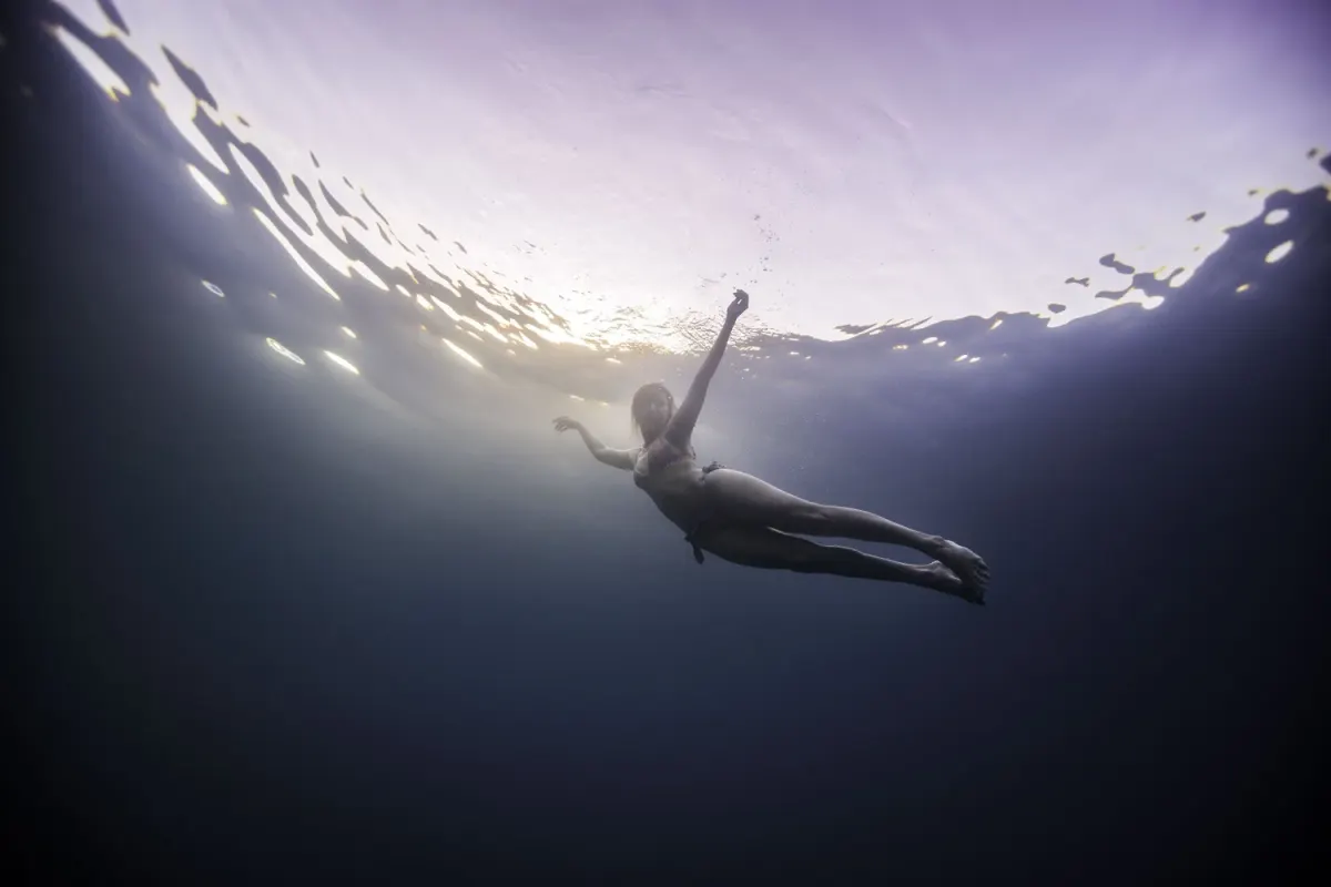 Freedivers and snorkelers during an Orenda ocean adventure near Koh Tao